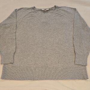 LOFT Gray V-Neck Sweater